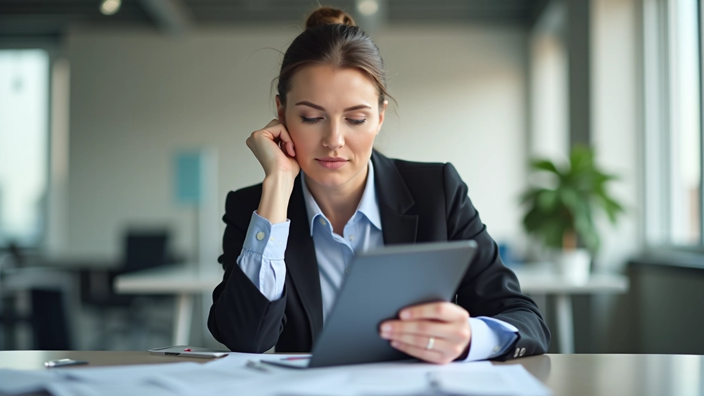 Event planner reviewing catering checklist at wooden desk with tablet and planning documents